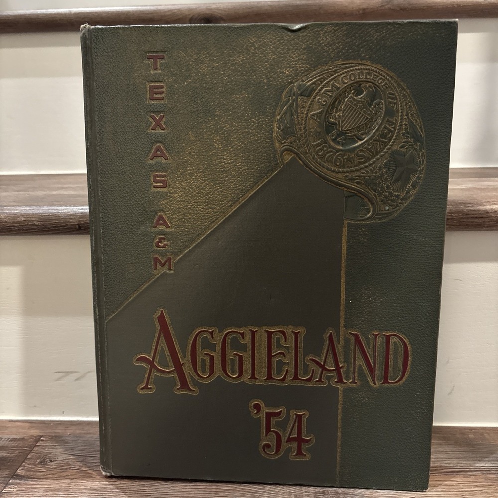 1954 📚Texas A&M Aggieland University Yearbook 💫XL Size Texas Aggies